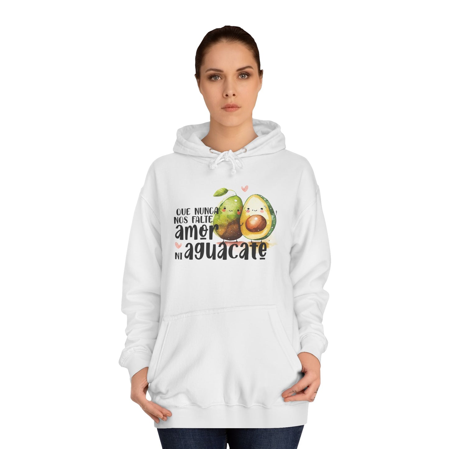 Que no nos falte amor ni aguacate / Love + Avocado - Sudadera con capucha universitaria unisex