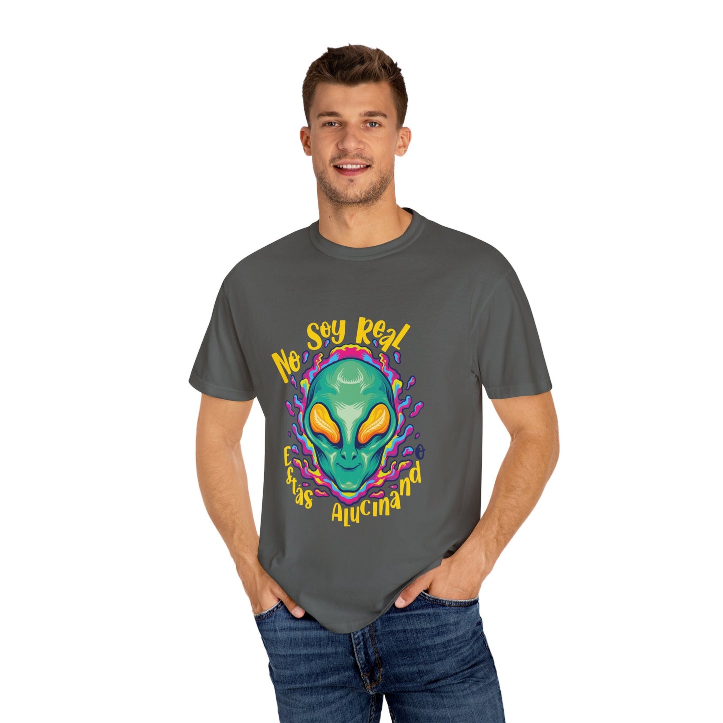 No Soy Real - Camiseta de algodon - Camiseta unisex de algodón pesado