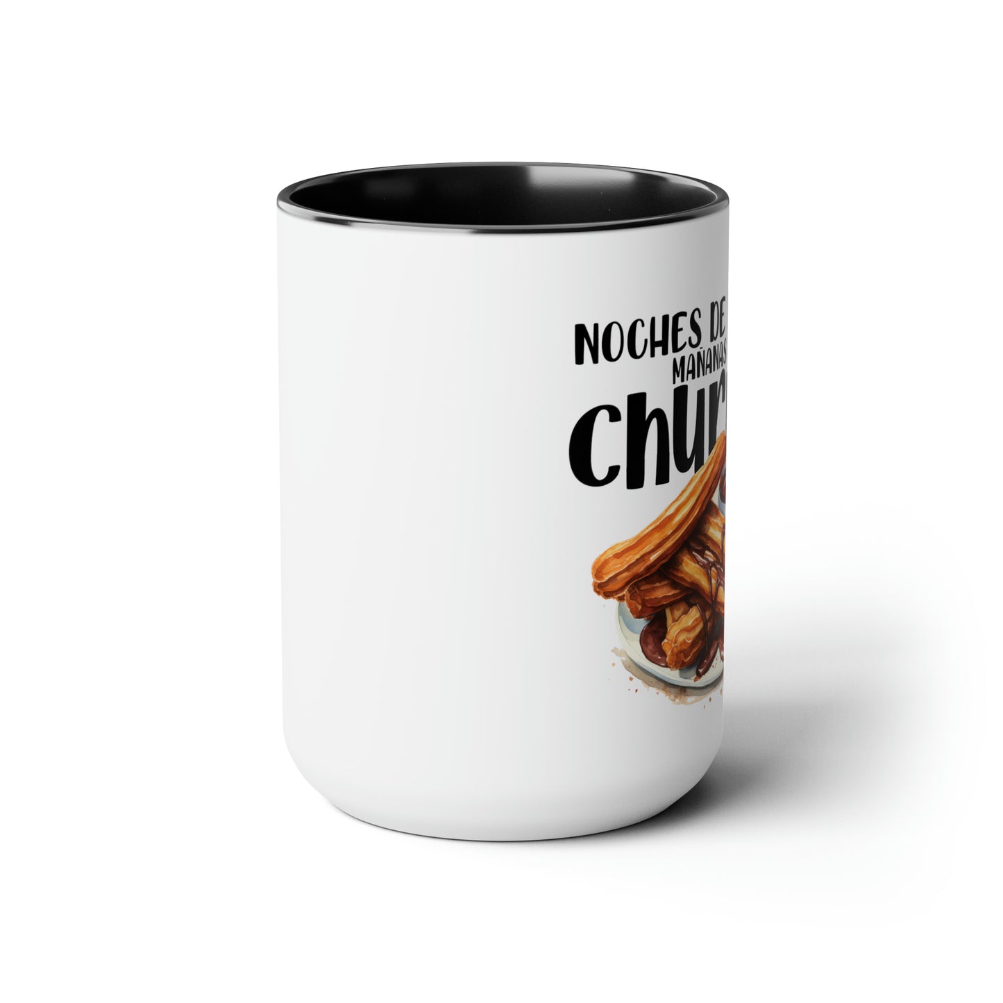 Churros - Taza para cafe, te o chocolate / Two-Tone Coffee Mugs, 15oz