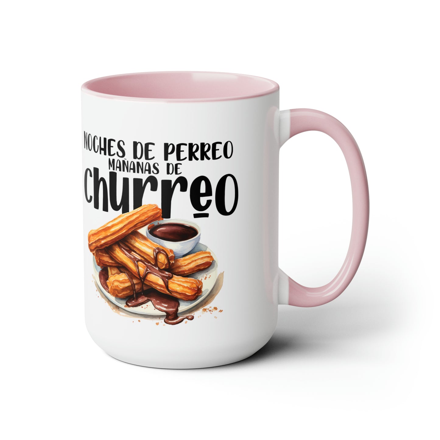 Churros - Taza para cafe, te o chocolate / Two-Tone Coffee Mugs, 15oz