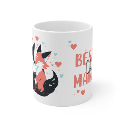 Bésame cada Mañana - Taza de café o te de cerámica / Ceramic Mug 11oz