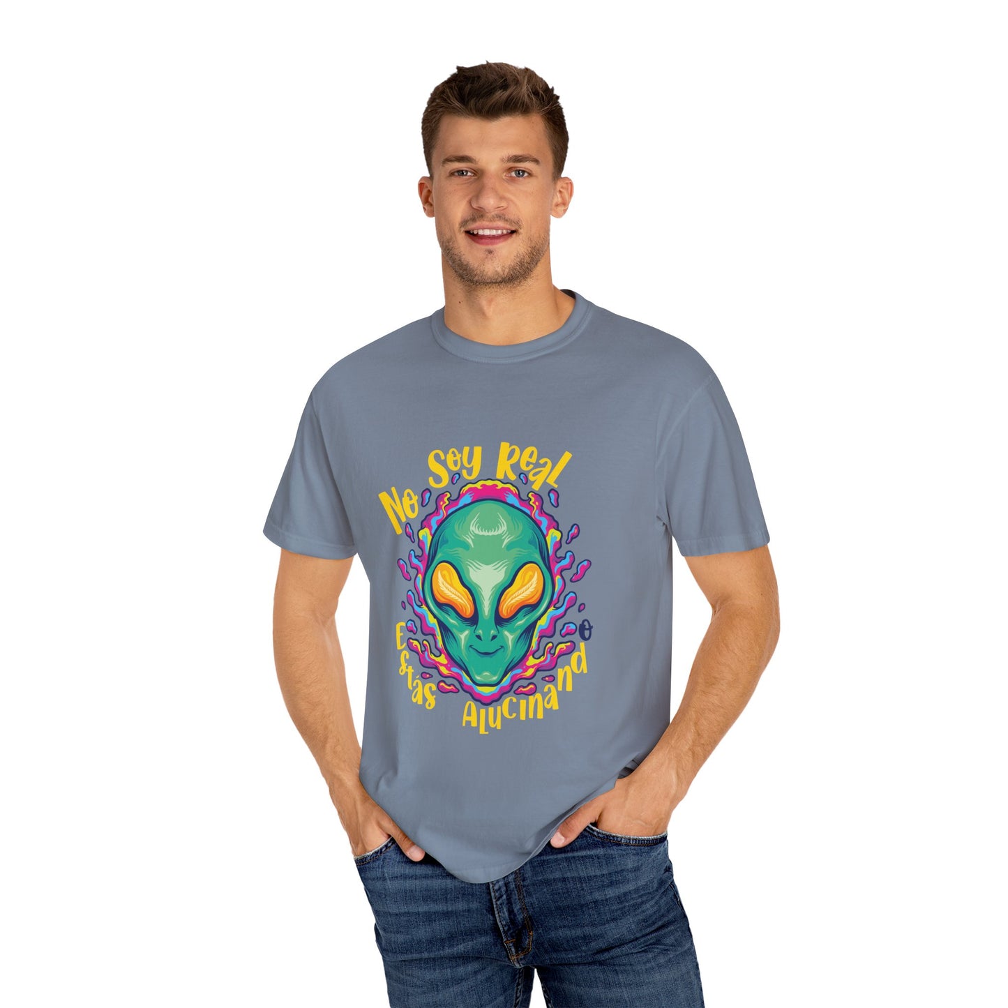 No Soy Real - Camiseta de algodon - Camiseta unisex de algodón pesado