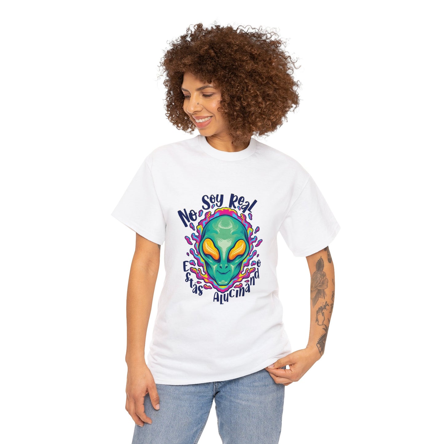 No Soy Real - Camiseta de algodon - Unisex Heavy Cotton Tee