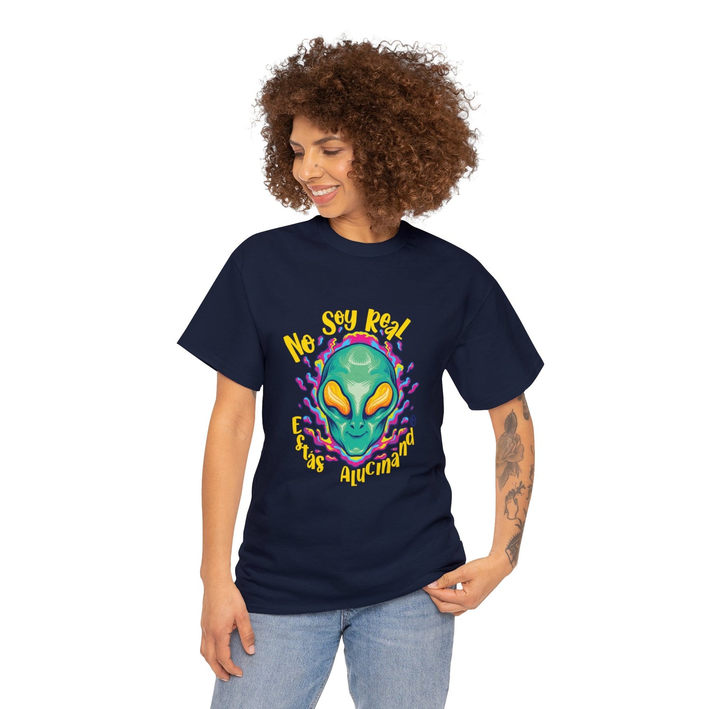 No Soy Real - Camiseta de algodon - Unisex Heavy Cotton Tee