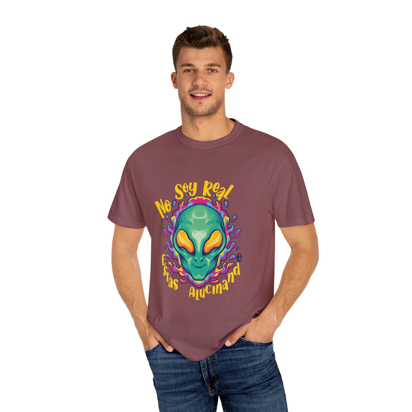 No Soy Real - Camiseta de algodon - Camiseta unisex de algodón pesado